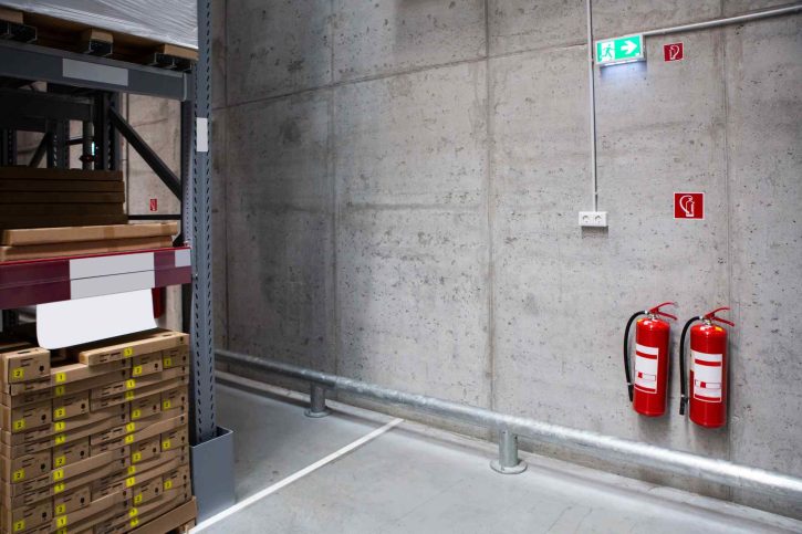 Fire safety in warehouse racking